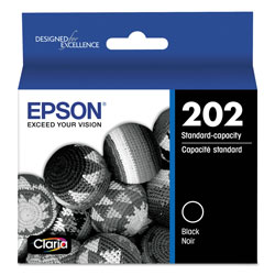 Epson T202120S (202) Claria Ink, 210 Page-Yield, Black