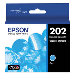 Epson T202220S (202) Claria Ink, 165 Page-Yield, Cyan