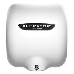 Excel XLERATOR® Hand Dryer 110-120V, White Epoxy Painted, Noise Reduction Nozzle