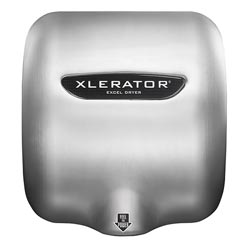Excel XLERATOR® Hand Dryer 110-120V, Brushed Stainless Steel, Noise Reduction Nozzle
