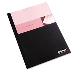 Fellowes Thermal Binding System Covers, 120-Sheet Cap, 11 x 8 1/2, Clear/Black, 10/Pack