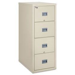 Fireking Patriot Insulated Four-Drawer Fire File, 20.75w x 31.63d x 52.75h, Parchment