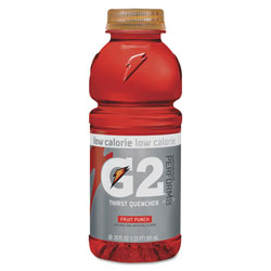 Gatorade G2 Perform 02 Low-Calorie Thirst Quencher, Fruit Punch, 20 oz Bottle, 24/Carton
