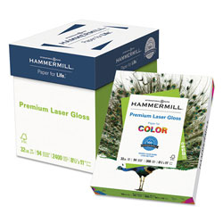 Hammermill Premium Laser Gloss Print Paper, 94 Bright, 32lb, 8.5 x 11, White, 300/Pack