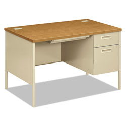 Hon Metro Classic Right Pedestal Desk, 48w x 30d x 29.5h, Harvest/Putty