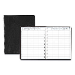 House Of Doolittle Four-Person Group Practice Daily Appointment Book, 11 x 8.5, Black Cover, 12-Month (Jan to Dec): 2024