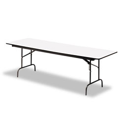 Iceberg Premium Wood Laminate Folding Table, Rectangular, 72w x 30d x 29h, Gray/Charcoal