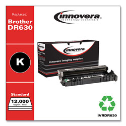 Innovera Remanufactured Black Drum Unit, Replacement for Brother DR630, 12,000 Page-Yield