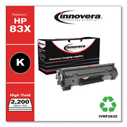 Innovera Remanufactured Black High-Yield Toner Cartridge, Replacement for HP 83X (CF283X), 2,000 Page-Yield