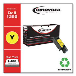 Innovera Remanufactured Yellow High-Yield Toner Cartridge, Replacement for Dell 1250 (331-0779), 1,400 Page-Yield
