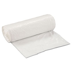 InteplastPitt Low-Density Commercial Can Liners, 30 gal, 0.8 mil, 30" x 36", White, 200/Carton