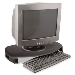 Kantek CRT/LCD Stand with Keyboard Storage, 23 x 13 1/4 x 3, Black