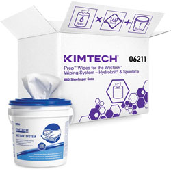 Kimtech™ Wipers, Disinfect/Sanitize, 12 x 12 1/2, White, 90/Roll, 6/Carton