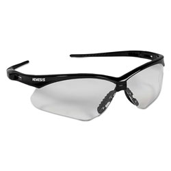 KleenGuard™ Nemesis Safety Glasses, Black Frame, Clear Lens