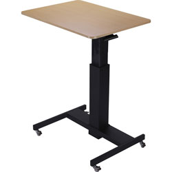 Lorell 28" Sit-to-Stand School Desk, Black Oak Square Top, 40", x 28" Width, Assembly Required