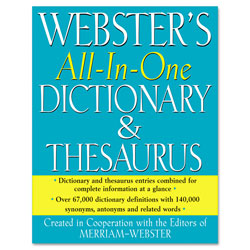 Merriam-Webster All-In-One Dictionary/Thesaurus, Hardcover, 768 Pages