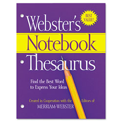 Merriam-Webster Notebook Thesaurus, Three-Hole Punched, Paperback, 80 Pages