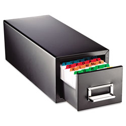 MMF Industries Drawer Card Cabinet Holds 1,500 5 x 8 cards, 9 7/16 x 16 x 7 1/2