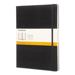Moleskine Classic Colored Hardcover Notebook, Narrow Rule, Black, 10 x 7.5, 192 Sheets