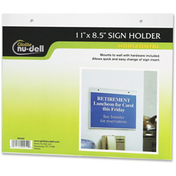 Nudell Plastics Acrylic Sign/Photo/Certificate Holder, Horizontal Wall, 8 1/2w x 11h