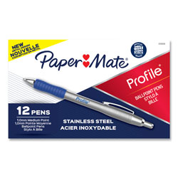 Papermate® Pen, Ballpoint, 0.7mm, 1/4"Wx1/4"Lx5-3/4"H, 12/DZ, Blue