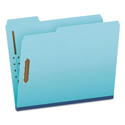 Pendaflex Earthwise by Heavy-Duty Pressboard Folders with Two Fasteners, 1/3-Cut Tabs, 2" Expansion, Letter Size, Light Blue, 25/Box