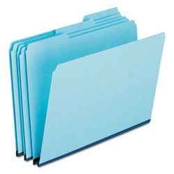 Pendaflex Pressboard Expanding File Folders, 1/3-Cut Tabs, Legal Size, Blue, 25/Box