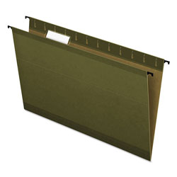 Pendaflex SureHook Hanging Folders, Legal Size, 1/5-Cut Tab, Standard Green, 20/Box