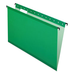 Pendaflex SureHook Hanging Folders, Legal Size, 1/5-Cut Tab, Bright Green, 20/Box