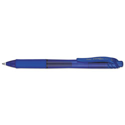 Pentel EnerGel-X Retractable Gel Pen, 1 mm Metal Tip, Blue Ink, Translucent Blue Barrel, Dozen