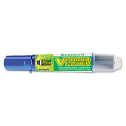 Pilot BeGreen V Board Master Dry Erase Marker, Medium Chisel Tip, Blue