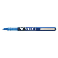 Pilot VBall Liquid Ink Stick Roller Ball Pen, 0.5mm, Blue Ink/Barrel, Dozen