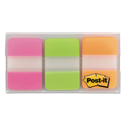 Post-it® 1" Tabs, 1/5-Cut Tabs, Assorted Brights, 1" Wide, 66/Pack