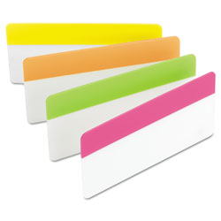 Post-it® Tabs, 1/3-Cut Tabs, Assorted Brights, 3" Wide, 24/Pack