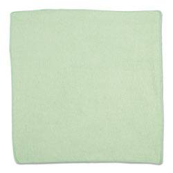 Rubbermaid Microfiber Cleaning Cloths, 16 X 16, Green, 24/Pack