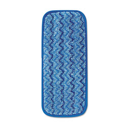 Rubbermaid Microfiber Wall/Stair Wet Mopping Pad, Blue, 13 3/4w x 5 1/2d x 1/2h