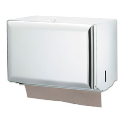 San Jamar Singlefold Paper Towel Dispenser, White, 10 3/4 x 6 x 7 1/2