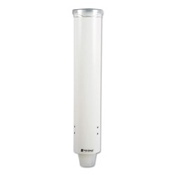 San Jamar Small Pull-Type Water Cup Dispenser, White