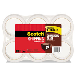Scotch™ 3750 Commercial Grade Packaging Tape, 3" Core, 1.88" x 54.6 yds, Clear, 6/Pack