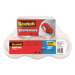 Scotch™ 3850 Heavy-Duty Packaging Tape with DP300 Dispenser, 3" Core, 1.88" x 54.6 yds, Clear, 6/Pack