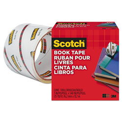 Scotch™ Book Tape, 3" Core, 3" x 15 yds, Clear