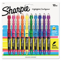 Sharpie® Accent Liquid Pen Style Highlighter, Chisel Tip, Assorted, 10/Set