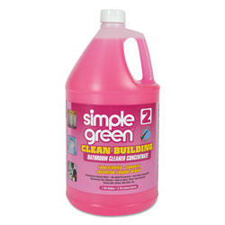 Simple Green Clean Building Bathroom Cleaner Concentrate, Unscented, 1 gal Bottle, 2/Carton