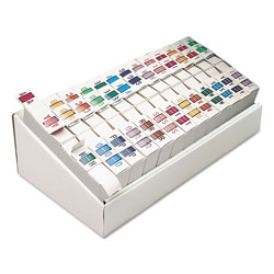 Smead A-Z Color-Coded End Tab Filing Labels, A-Z, 1 x 1.25, White, 500/Roll, 26 Rolls/Box