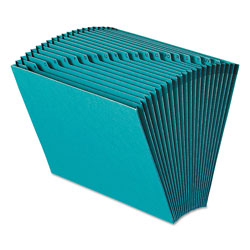 Smead Heavy-Duty Indexed Expanding Open Top Color Files, 21 Sections, 1/21-Cut Tab, Letter Size, Teal