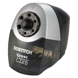 Stanley Bostitch Super Pro 6 Commercial Electric Pencil Sharpener, AC-Powered, 6.13" x 10.69" x 9", Gray/Black