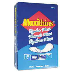 Tampax Maxithins Vended Sanitary Napkins, 100/Carton