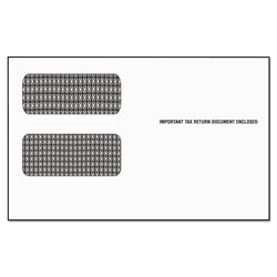 TOPS 1099 Double Window Envelope, Commercial Flap, Self-Adhesive Closure, 5.63 x 9.5, White, 24/Pack