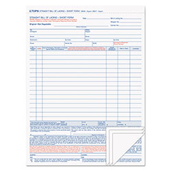 TOPS Bill of Lading,16-Line, Four-Part Carbonless, 8.5 x 11, 1/Page, 50 Forms