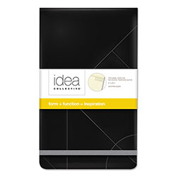 TOPS Idea Collective Journal Pad with Hard Cover, Wide/Legal Rule, Black Cover, 120 Cream 5 x 8.25 Sheets
